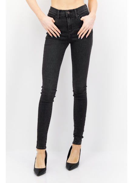 Buy Women Super Skinny Fit Washed Stretchable Jeans, Black in UAE