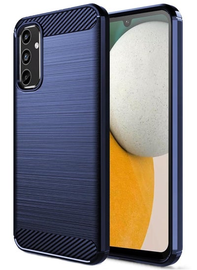 Buy Samsung Galaxy A15 Case with Brushed Carbon Fiber Texture, Fashion Shock-Absorption Anti-Drop Flexible TPU Bumper Soft Rubber Protective Phone Case Cove for Samsung Galaxy A15 2024, Blue in Saudi Arabia