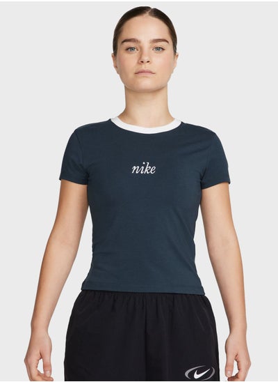 Buy Nsw Knitted Cropped T-Shirt in UAE