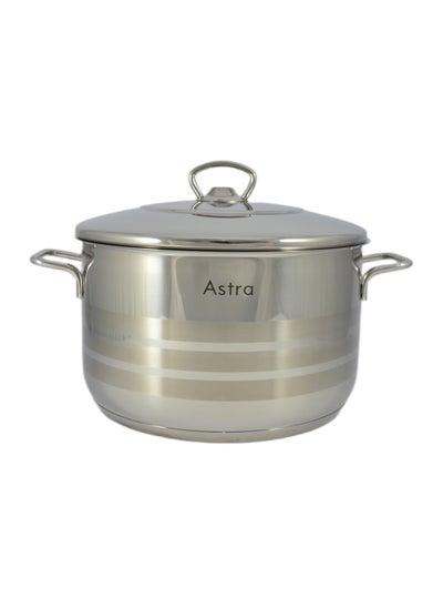 اشتري Astra Casserole - 8 Liter Capacity -18/10 Cr-Ni Stainless Steel 26X15Cm - Silver في الامارات