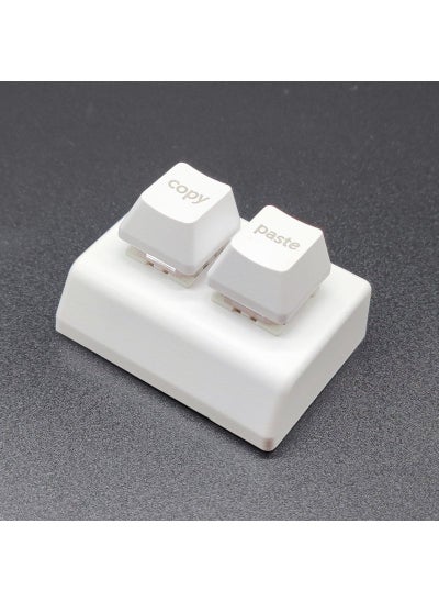 Buy 2-Key USB Custom Keyboard for Copy-Paste White-copy and paste English key cap-red axis in Saudi Arabia