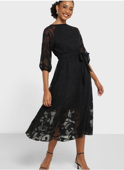 Buy Lace Belted Dress in Saudi Arabia