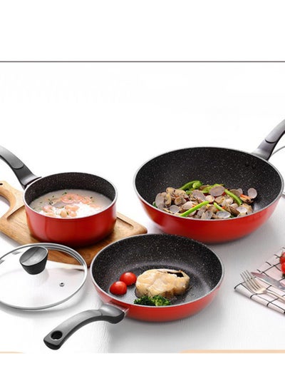 Buy 5-Piece Cookware Set, Aluminum Pots And Pans Sets 18/24/30cm in Saudi Arabia