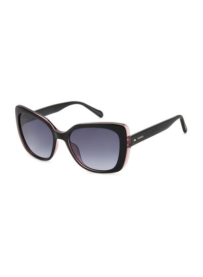 Buy Women's UV Protection Square Sunglasses - Fos 3143/S Black 55 - Lens Size: 55 Mm in Saudi Arabia