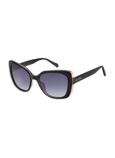 Buy Women's UV Protection Square Sunglasses - Fos 3143/S Black 55 - Lens Size: 55 Mm in UAE