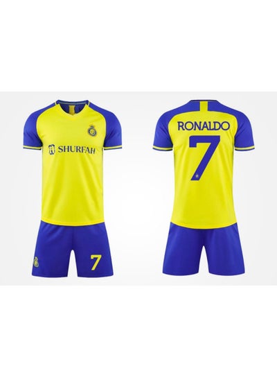 Buy M MIAOYAN Saudi Arabia Riyadh Victory Team Ronaldo same jersey No. 7 football suit suit adult children's men's and women's football team uniforms (arms with armbands) in Saudi Arabia