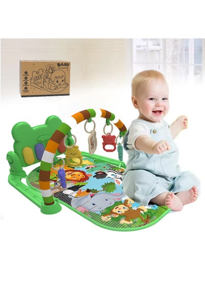 Buy Play Mat Baby Carpet Music Puzzle Mat With Piano Keyboard Educational Rack Toys Infant Fitness Crawling Mat Gift For Kids Gifts(Animal Party) in UAE