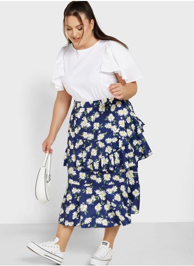 Buy Frill Layer Detail Skirt in Saudi Arabia