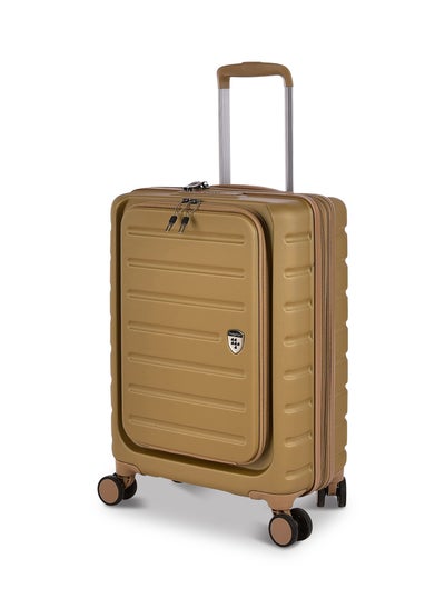 اشتري Magellan ABS Luggage, Carry On Cabin Size, Hard Trolley Travel Bag with Front Open Pockets for Laptop, USB Type C Ports, TSA Lock and 4 Double Spinner Wheels, 20 Inch, CTH0043S-20 في السعودية