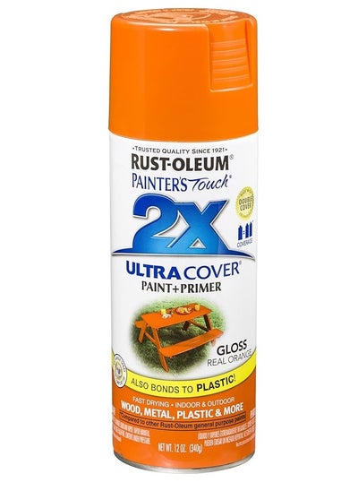 Buy Spray Paint Painters Touch 2X Gloss Real Orange 12oz in UAE