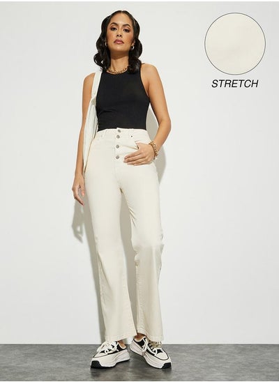 اشتري High Rise Stretch Flared Fit Jeans في السعودية