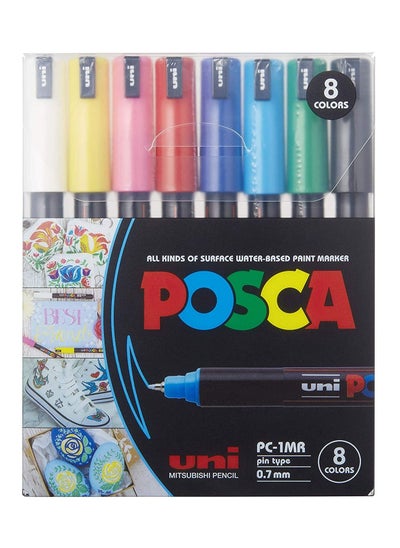 اشتري Posca Acrylic Paint Pens Set 8PCS Ultra fine size 0.7mm في الامارات