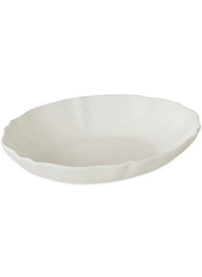 Buy Sips Oval Bowl, White - 25x17 cm in UAE