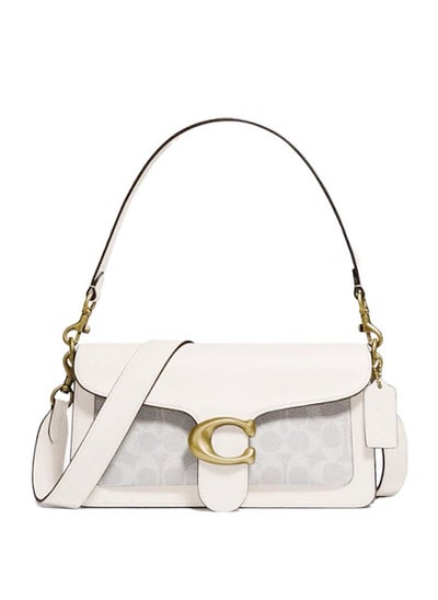 Buy TABBY SHOULDER BAG & CROSSBODY BAG 26 IN SIGNATURE CANVAS-White/Light Grey in Saudi Arabia