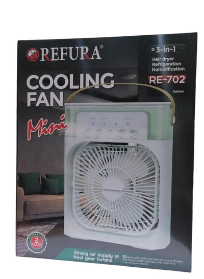 اشتري Portable Air Conditioner Fan Mini Air Cooler Fan Air Humidifier 7 Colors LED Light with 3 Adjustable Speeds and 1/2/3 H Timer في السعودية