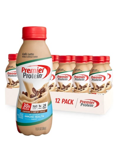 Buy Protein Shake Café Latte 30g Protein 1g Sugar 24 Vitamins & Minerals 11.5 Fl Oz (Pack of 12) in UAE