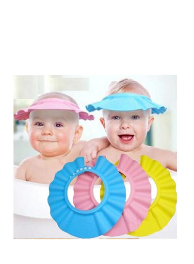 اشتري شاور كاب فل للأطفال- قبعة استحمام - غطاء رأس -  بكباسين لتوسيعه وتتضيقه حسب حجم رأس الطفل- متعدد الالوان في مصر