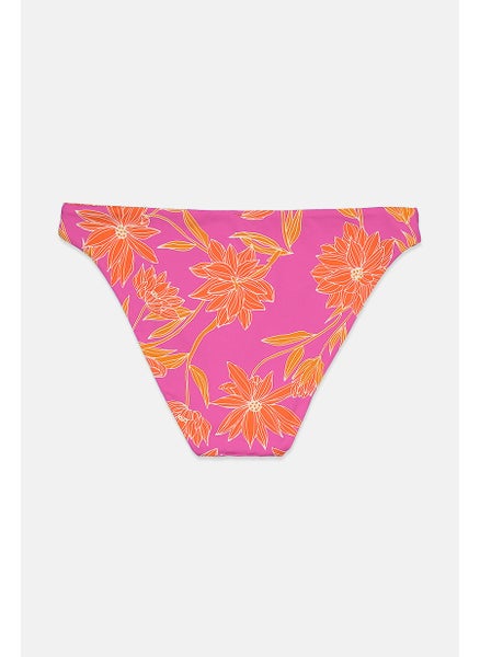 اشتري Women 1 Pc Printed Bikini Bottom, Pink Combo في الامارات