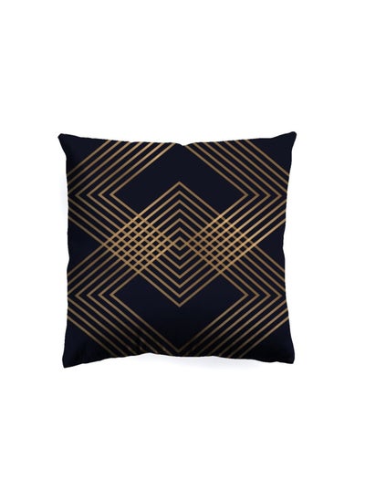 اشتري Majestic Filled Digital Printed Cushion-Navy/Gold 45X45 Cm في الامارات