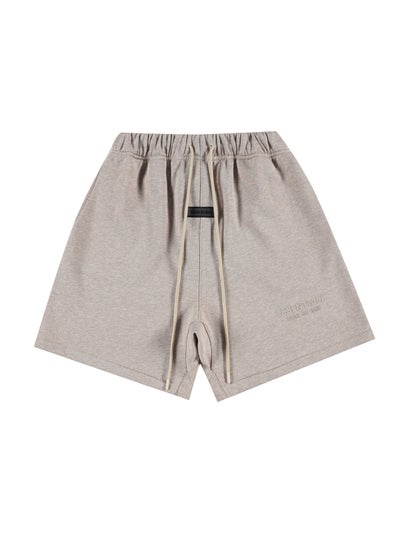 Buy FEAR OF GOD Essentials Silicone Sporty Mens Shorts Summer haze ash in UAE