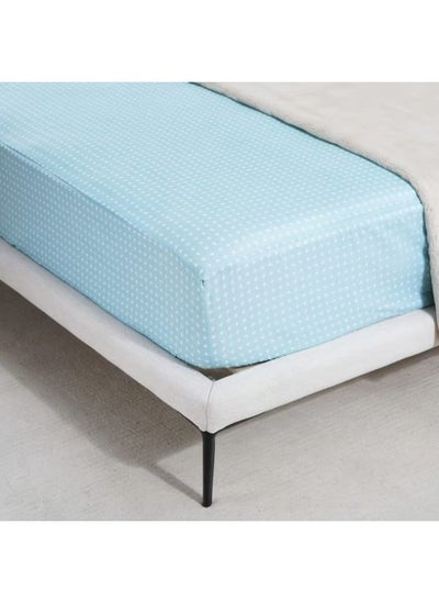 اشتري Essential Flex Fitted Sheet 90X200+25Cm - Blue في الامارات