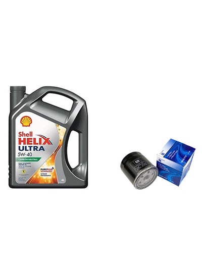 Bundle Of Shell Helix Ultra 5W-40 Motor Oil 4 Liter and 96879797 Engine ...