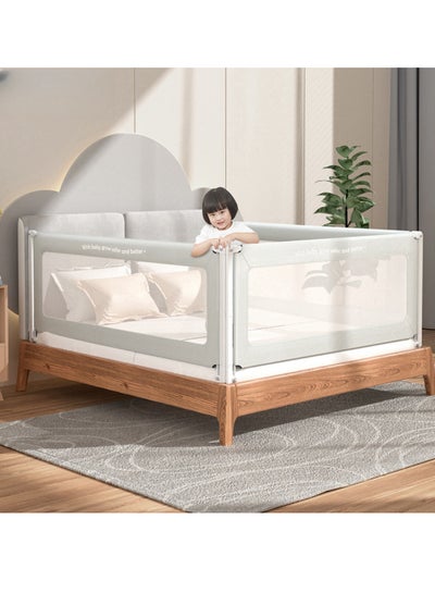 اشتري 1PCS Bed Rails for Toddlers, Height Adjustment Lifting & Seamless Design, Double Lock Safety Bed Guard Rails for Kids Suitable for Twin Full Queen King Size Bed في الامارات