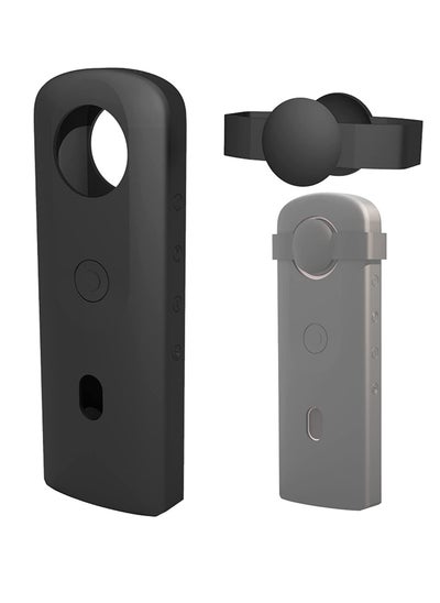 اشتري Silicone Camera Case for Ricoh Theta SC2 360 Cameras with Lens Protective Cover, Action Camera Accessories Silicone Protection Case Black في الامارات