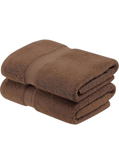 Buy Bath Towel 100% Cotton 50 X 90  cm-Brown in Egypt