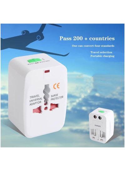 Buy All-In-One Universal Travel Adapter Plug White in UAE