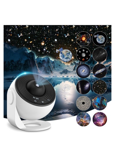 اشتري Galaxy Projector Planetarium Star Projector Realistic Galaxy Night Light Projector with 12 Planet Discs Starry Sky Night Light Projector Lamp Moon Night Light for Kid Adult Ceiling Bedroom في الامارات