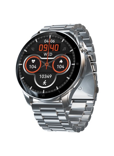 اشتري Cosmos Vault 1.43" Bright HD Display Smartwatch, Bluetooth Calling, Blood Oxygen, Heart Rate Monitoring, Multi Sports Mode, Step Pedometer, Multiple Watch Faces, Ai Voice Assistant, Classic Silver في الامارات