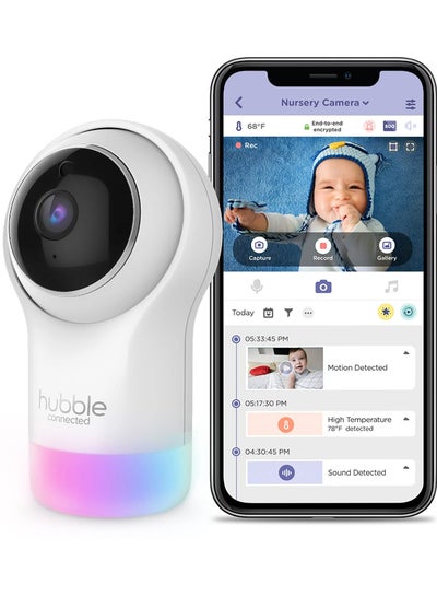 Buy Hubble Connected Nursery Pal Glow Smart Connected, Wi-Fi Enabled Baby Monitor, View from Compatible Smartphone in Saudi Arabia