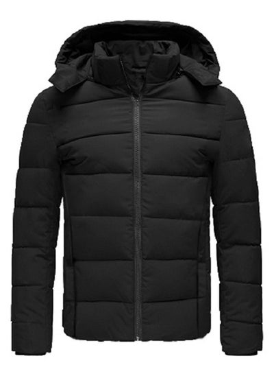 اشتري Winter Puffer Down Jacket Long Sleeve Zipper with Removable Hood في مصر