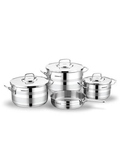 Buy Korkmaz Astron steel cookware set 7 pieces in Saudi Arabia