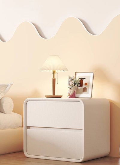 اشتري Household Simple Microfiber Leather Small Bedside Bedside Table, 2-Layer Storage Cabinet 50*40*47CM في السعودية