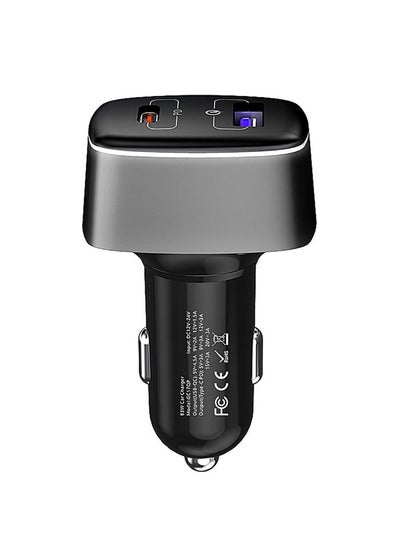 اشتري GaNFast 100W 12-24V Car Charger with Power Delivery and Quick Charge Dual Port to Charge Phone, Tablets, Switch, Notebook, Laptop Black في الامارات