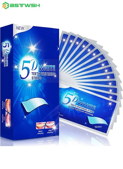 Buy Teeth Whitening Strip Teeth Whitener - 28 Pcs Whitening Strips for Teeth Sensitive, White Strips for Teeth Whitening, Clean Teeth Safely, Stains Remover for Coffee, Wine (14 Treatments) in Saudi Arabia