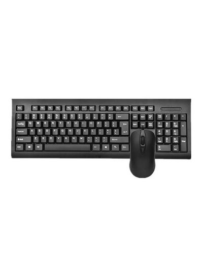 Buy Office Home Desktop Laptop Keyboard Mouse Set Black in UAE