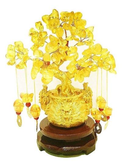 Buy Feng Shui Citrine/Citrine Money Tree and Citrine Tree, Faucet Crystal Tree/Chinese Dragon Fortune Crystal Tree/Gift Tree (Yellow) in Saudi Arabia