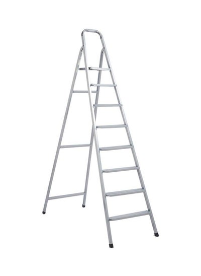 اشتري 8 Steps Steel Ladder 161Cm Ultra-Stable Fordable Aluminium Ladder Household Portable Steps في الامارات