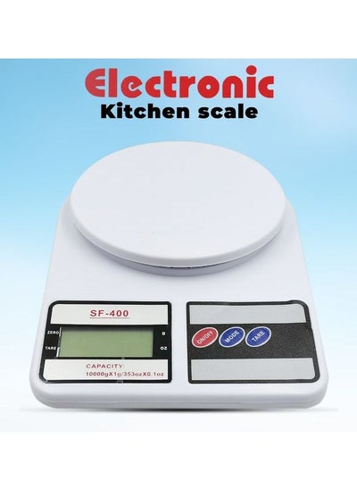 Buy Portable Electronic Kitchen Small Digital Weight Machine Weighing Scale-SF400 in Saudi Arabia