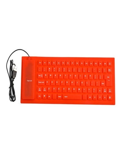 Buy 85 Keys Silicone Keyboard USB Wired Waterproof Flexible Folding Key Board For Pc Desktop Laptop in UAE