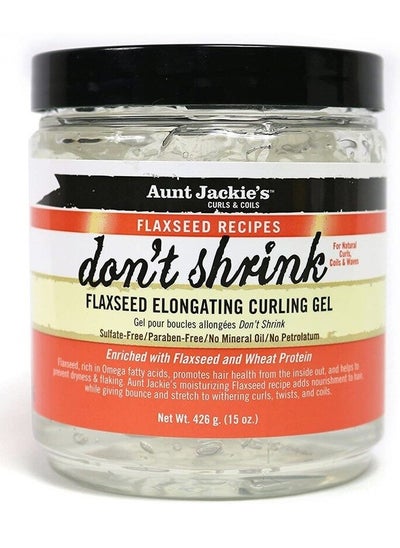 Buy Aunt Jackie's Curls & Coils Don't Shrink Flaxseed Elongating Curling Gel 426g in Egypt