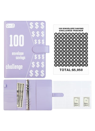 Buy 100 Envelopes Money Saving Challenge 100 Envelope Challenge Binder 100-Day Envelope Challenge Kit Money Saving Binder Easy and Funny Way to Save $5,050 Budget Planner A5 Savings Book in UAE