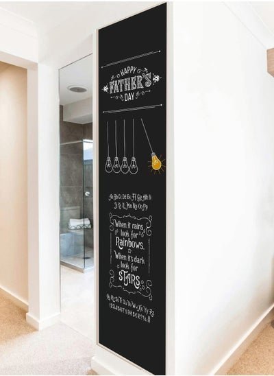 Buy Chalkboard Paper, 1 Roll Blackboard Vinyl Removable Bulletin Wall Sticker Decals Self Adhesive Reusable Erasable Wallpaper for Kids Home Office (Black) in Saudi Arabia