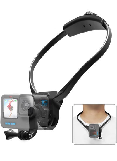 اشتري Neck Holder Mount for Gopro,Smartphone Neck Mount Chest Holder Strap for GoPro hero11/10/9/8/7/6/5/4/3 في السعودية