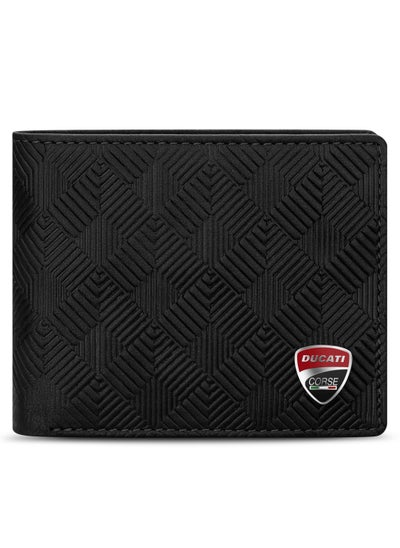 Buy Ducati Corse Tectonic Black Genuine Leather Wallet For Men - DTLGW2200901 in UAE