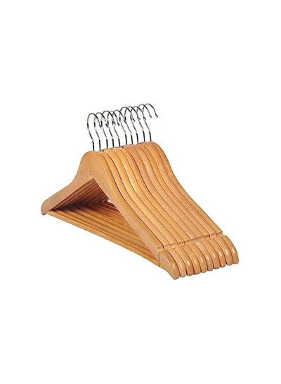 Buy Beech wood clothes hangers 12 pieces of 3s in Egypt