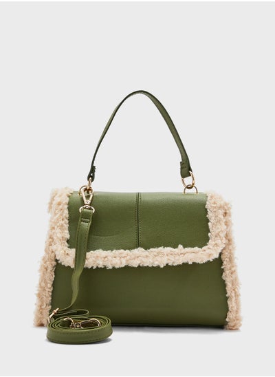 Buy Shearling Detail Satchel Bag in UAE